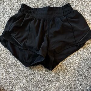 lululemon athletica Black Women's Running Shorts with Elastic Waist